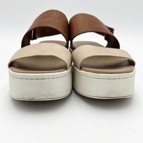 VINCE WOMEN’S WESTPORT PLATFORM COLOR BLOCK LEATHER  SANDAL SZ 6 - Picture 4 of 12